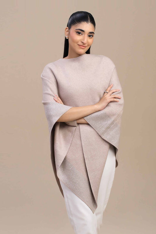 Beige Cape Shawl-446172118
